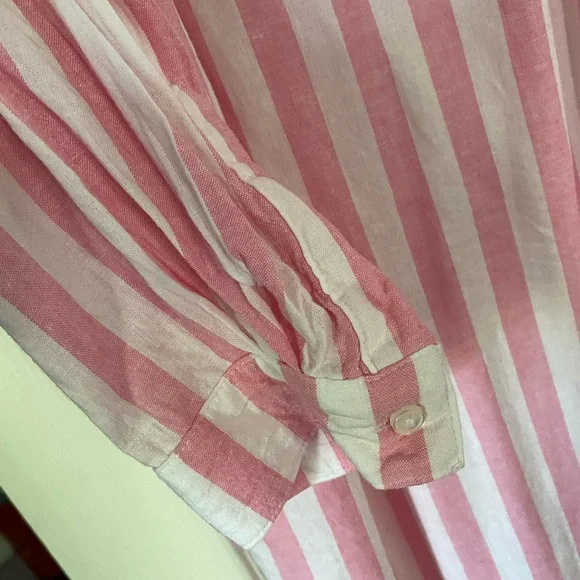 Pink and White Striped Button-Up Shirt - Picture 6 of 6